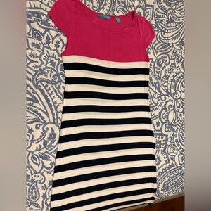 Tori Richard Honolulu Shirt Dress - Pink/White/Navy Size S